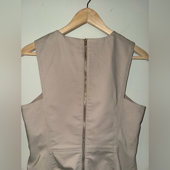 Calvin Klein Sleeveless Beige Mini Dress Size 8 Classic Neutral - Picture 8 of 13